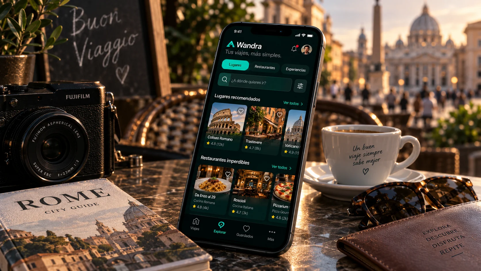 Wandra descubriendo lugares y gastronomía en Roma